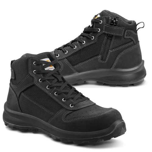 נעל סניקר קלה עם רוכסן ברמת בטיחות S1P צבע שחור