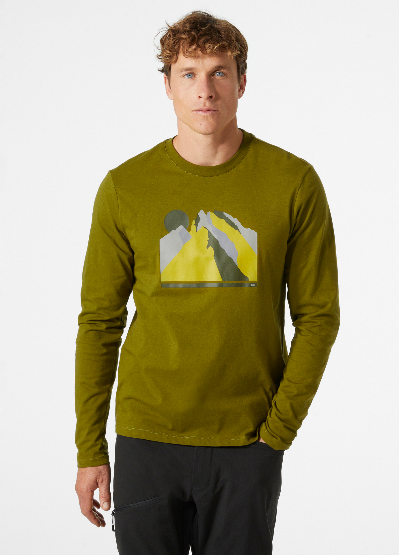 חולצה גרפית לגברים כותנה אורגנית ש.ארוך | Men's F2F Organic Cotton LS T-Shirt